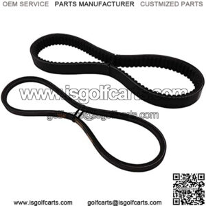 EZGO Clutch Drive Belt & Starter Generator Belt for Medalist/TXT 350cc, 295cc 4 Cycle Golf Cart 1994-2013 Models Replacing OEM Numbers: 72054G01, 26414G01 630587