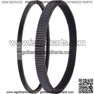 Golf Cart Replacement Drive Belt & Starter Belt for 2011+ EZGO TXT 618630 606138