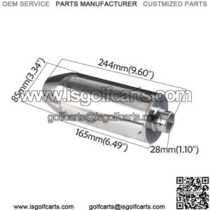 28mm Exhaust Muffler Silencer 50cc 110 125 150cc Scooter Dirt Bike  KLX SSR