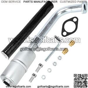 Upgrade Exhaust Pipe Muffler Jet Kit with Heat Shield for Predator 420cc 301cc 389cc 13hp 15hp GX270 GX340 GX390 Go Kart Mini Bike Performance Parts Golf Cart Mud Boats Lawnmower OHV Engine