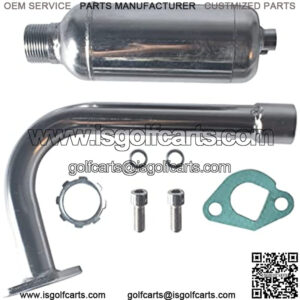 Exhaust with Muffler for Predator 212cc 196cc 6.5HP Go Kart Mini Bike for Coleman CT200U BT200X CT200u-ex Mini Bike for Honda GX160 GX200 Go Kart