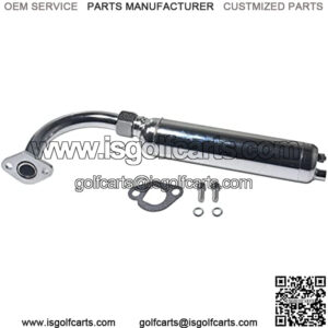 Silver Exhaust Pipe Muffler Jet Kit For Predator 212cc 196cc 6.5Hp GX160 GX200 KT196 CK196 Hammerheat 80t Manco Go Kart Trailmaster MB200 Mini Bike