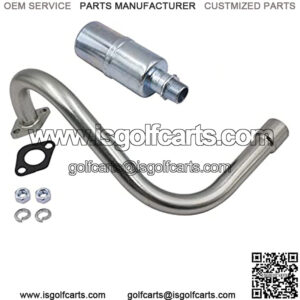 Exhaust with Muffler for Predator 212cc 6.5hp mini bike, Honda GX160, GX200, DuroMax 7 Hp