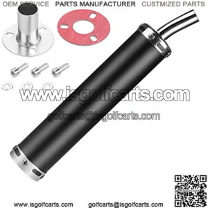 Universal 22mm/0.87" Exhaust Muffler Black Fit For 50cc 80cc 2 Stroke Bike Gas Engine Motor Parts,Motorcycle Street Dirt Bike Pipe Silencer Racing