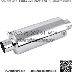 2" Exhaust Muffler Center Stainless Steel (2.0inch Inlet/Outlet, 13.8" Length)