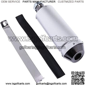 Gazechimp Polished Universal ATV Motorcycle Modified Exhaust Muffler Aluminum 28mm Adapter Inlet Tail Connector for 50-125CC Scooter