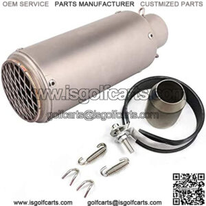 Motorcycle Slip On Exhaust Muffler Universal 1.5-2" Inlet Exhaust Pipe With Removable DB Killer Fit For Pit Dirt Bike Scooter ATV Racing Street Bike
