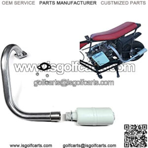 Exhaust With Muffler for: Predator 212cc,Honda GX160, GX200, DuroMax 7 Hp...