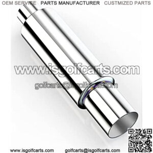 MZS Exhaust Muffler, Stainless Steel Exhaust Tip 18.5" Length 2.5" Inlet 4" Outlet Universal for Car Sedan SUV Truck Vehicles