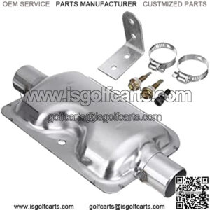 Exhaust Pipe Muffler Silencer,24mm Parking Air Heater Exhaust Muffler Diesel Parking Heater Muffler Pipe Clamp