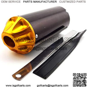 Aluminum Gold 28mm Exhaust Muffler For Chinese Pit Motor Dirt Bike CRF50 XR50 KLX SSR Thumpstar Lifan 50cc 70cc 90cc 110cc 125cc