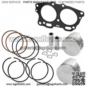 Piston & Ring 0.25mm Oversize Bore ANG Cylinder Head Gasket Compatible with EZGO Fuji Robin 295cc EH29C TXT 4 Cycle Gas Golf Cart MCI Engine 1991-2008 OEM 26607-G01 26608-G0