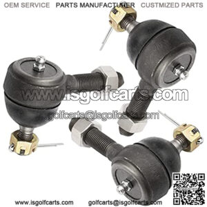 Ball Joint Kit,Set of (3) Tie Rod End with grease fitting Fits for Club Car DS Golf Carts (1976-2008)