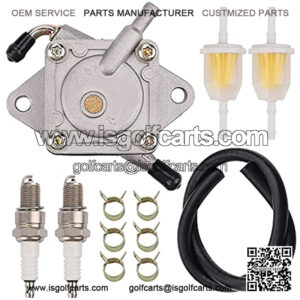 Physeed 1014523 Fuel Pump & Fuel Line Spark Plug Replacement for 290FE 350FE Club Car Golf Cart Fuel Pump DS Precedent 1984-UP