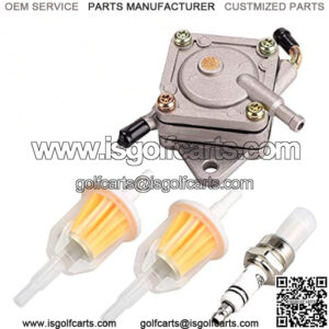 Golf Cart Fuel Pump for Club Car Gas Cart DS&Precedent 1984 UP 290FE/350FE Kawasaki Engine,OEM#1014523,with Free Spark Plug and Fuel Filters