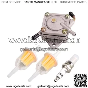 Golf Cart Fuel Pump for 84+ Club Car 1014523 1014524 W/ Spark Plug & Fuel Filter