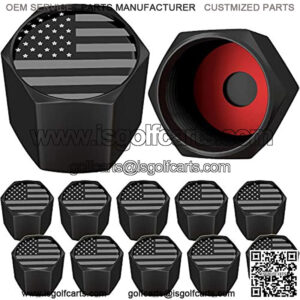 Tire Valve Stem Caps, with O Rubber Ring, Universal Stem Covers for Cars, SUVs, Bike, Bicycle, Trucks, Motorcycles, Airtight Heavy Duty (12 Pack) (Black Gray (12 Pack))