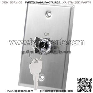 Key Switch Lock On/Off Exit Switch Emergency Door Release DPST for Access Control Panel Mount with 2 Keys