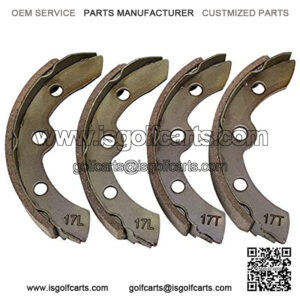 Golf Cart Brake Shoes for Club Car DS 1995-up and All Club Car Precedent Golf Cart# 1018232-01 (2 Short, 2 Long)