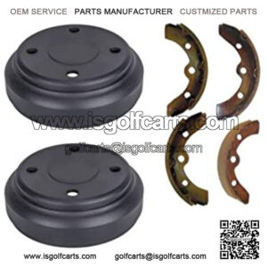 3G Rear Brake Shoes & Drums Set for Club Car DS and Precedent Golf Carts 1995+