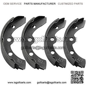 Club Car Brake Shoes for Club Car DS Precedent G&E 1995-Up Golf Cart Replacement Brake Shoes OEM 1018232-01 Club Car Brake Pads Automatic Adjusting (4PCS 2 Short & 2 Long Black)