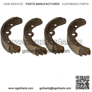 Set of 4 Golf Cart 1011463 Brake Shoes for Club Car DS G&E 1981-1994