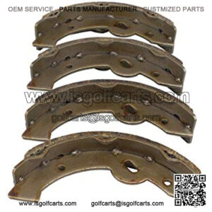 27943G01 70795G01 Golf Cart Brake Shoes, Set of 4, Fits E-Z-Go TXT (97-09.5), Workhorse 96+, Yamaha G14-G22 94-06