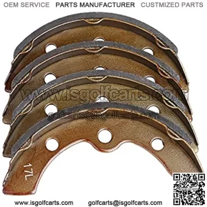 Golf Cart Brake Shoes Kit for Club Car DS & Carryall (Manual Adjust) 1981-1994 OEM# 101146302, 1983-1986 G&E, Yamaha G1 1978-1981 G, Par Car 1986-2017 G&E