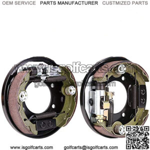 Golf Cart Brake Assembly for EZGO TXT PDS, Yamaha G14 G16 G19 G20 G21 G22, 1 Pair Driver Side and Passenger Side, Includes Brake Shoes, OEM# 70998-G01 70998-G02