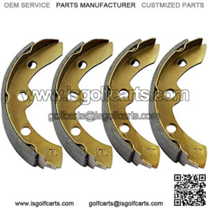 Club Car Brake Shoes Golf Cart for DS G&E 1995-up (Automatic Adjust)& Precedent 1018232-01 Golf Cart Replacement Brake Shoe Pads (2 Short & 2 Long)