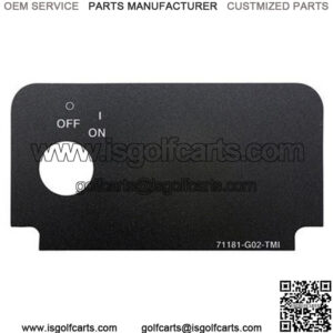 EZGO TXT/ Medalist Key Switch Decal - Standard (with On/Off)