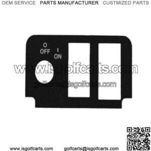 Key Switch Decal with 3 Cut-outs for EZGO TXT Golf Carts 2000+