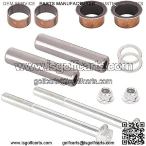 Golf Cart Spindle Assembly Repair Kit fit EZGO RXV 2008-UP & EZGO TXT/PDS 2001-UP, Include Spindle Bushings, King Pin Tubes,Claw Copper Sleeves and Washers,OEM# 70745-G01,614034,70648-G01