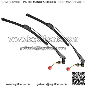 2 Set 15.7" UTV Hand Operated Windshield Wiper Kit Compatible with UTV Golf Cart Polairs RZR Ranger X3 Commander - Wiper Blade with Wipe Arm