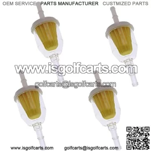 4 pcs Fuel Filters compatible with Club Car 1013684 1014522 102003201 E-Z-GO 72084-G01 Cart