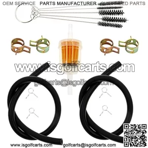 1/4 Inch Fuel Line Gas Filter Compatible with Yamaha G2 G5 G8 G9 G11 G14 G16 G17 G18 G19 G20 G21 G22 G27 G29 TH16 TH18 TH520 TH575 EH12 EH65 EH72 EX13 Decks Club Car Lawn Mower Tractor Gator