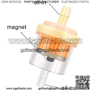 Universal 3/16" 5mm-6mm Inline Gas Fuel Filters with Magnet for ATV Motorcycle Golf Cart Scooter UTV ATV Generator Lawn Mower Tractor Small Engine (10 Pack,Yellow)