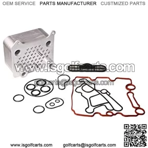 Engine Oil Cooler Kit - Compatible with Ford Trucks - Powerstroke 6.0L V8 F250, F-350, F450, F550 Super Duty, Excursion, E350, E-450 - Replaces Part 3C3Z 6A642 CA, 904-228, OCK388 - Gasket Seal Kit