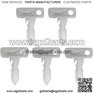 5 PCS Ignition Keys 1012505 AM10079 17063-G01 Fit for 1982-Up Club Car Precedent DS Gold Carts