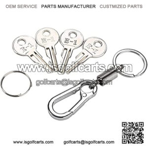 4 Pack Golf Cart Ignition Keys for EZGO 1976-up Gas & Electric, OEM: 17063-G1