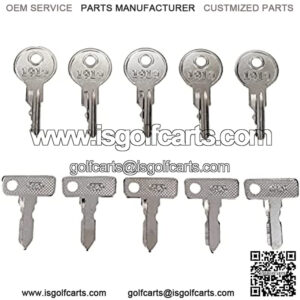 AIVWUMOT Universal Ignition Keys Fit for Golf Cart EZGO 5Pcs Club Car 5Pcs E-Z-GO Gas and Electric AM10079 17063-G1 1919