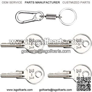 4 Pack Golf Cart Ignition Keys for EZGO 1976-up Gas & Electric, Replace OEM 17063-G1