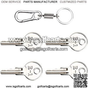 4 Pack Golf Cart Ignition Keys for EZGO Gas & Electric Golf Cart 1976-up, Replace OEM 17063-G1