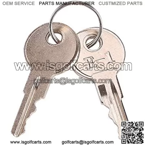 Universal Golf Cart Ignition Keys for EZGO 1982-up Electric and Gas, 2 PCS, OEM# 17063-G1 605946 611282 606993 609680 609692