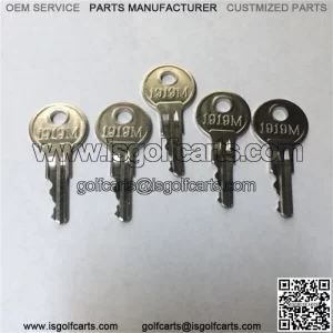 EZGO Golf Cart Gas & Electric keys 82+ Including TXT, RXV (set of 5) New Parts
