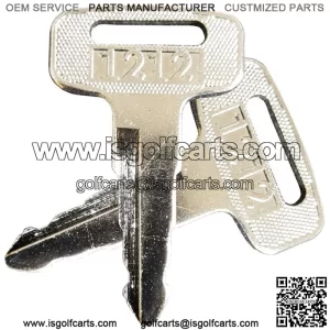 (2)Yamaha G1, G2, G8, G9, G11 Gas or Electric Golf Cart Replacement Ignition Key