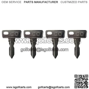 (4) Club Car DS 1982+ Gas/Electric Golf Cart Key Replacement Ignition Keys