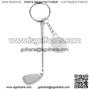 Regalo De La Cadena Dominante Mini Golf Club De Bola Colgante Llavero Blanco  Llavero