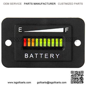 Runleader RL-BI003 48V Battery Fuel Gauge Indicator LED Battery Indicator Meter Gauge for Golf Cart,Fork Lifts, Floor Care Equipment, Club Car