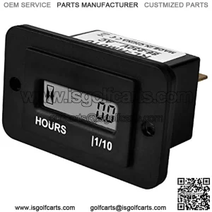 Digital LCD Hour Meter, AC 86V to 230V , Total Hours Resettable, Use for ZTR Lawn Mower Tractor Generator Golf cart Club car Scrubber Marine ATV Motor Compressor and Other Powered Equipment